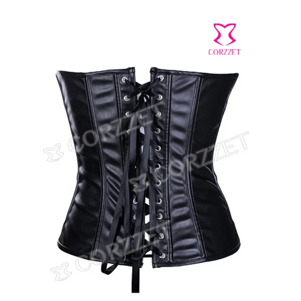 2953 ослепительный цвет металлик ПВХ кожа Overbust Бурлеск корсет на молнии пуш-ап