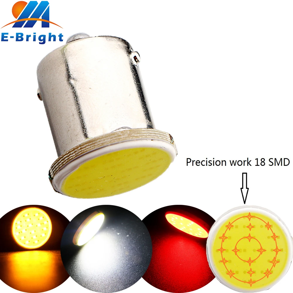 400 шт./лот COB 18 SMD S25 1156 BA15S 1157 BAY15D 3156 3157 7440 7443 светодиодные указатели поворота огни автомобиля резервного копирования сторона лампа 12 В