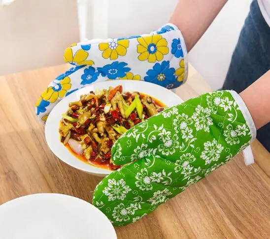 

1PC Kitchen Insulated Non-Slip Glove Thickening High Temperature Oven Glove Cooking Microwave Oven Mitt NX 010
