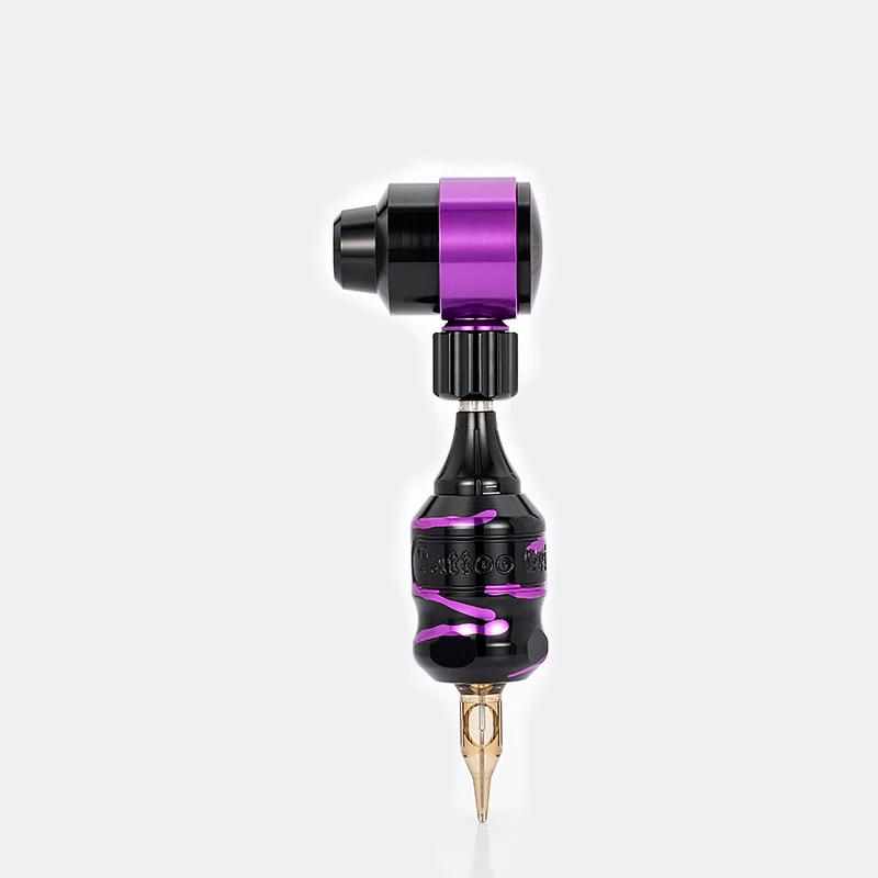 Purple with grip Прямой привод швейцарский мотор миниатюрная тату-машинка Тип ручки печатная машина тату-пистолет для картриджа иглы питания - Цвет: Purple with grip