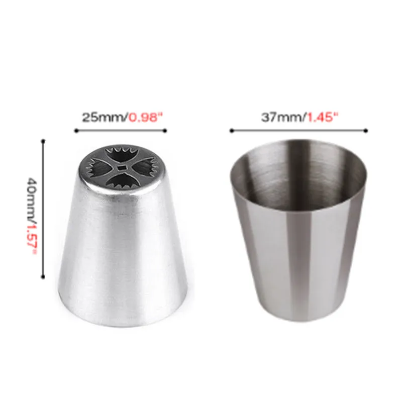 

4# Russian Tulip Icing Piping Cake Nozzles Decoration Tips Baking Pastry Tools DIY Sugarcraft Cupcake Dessert Decorators