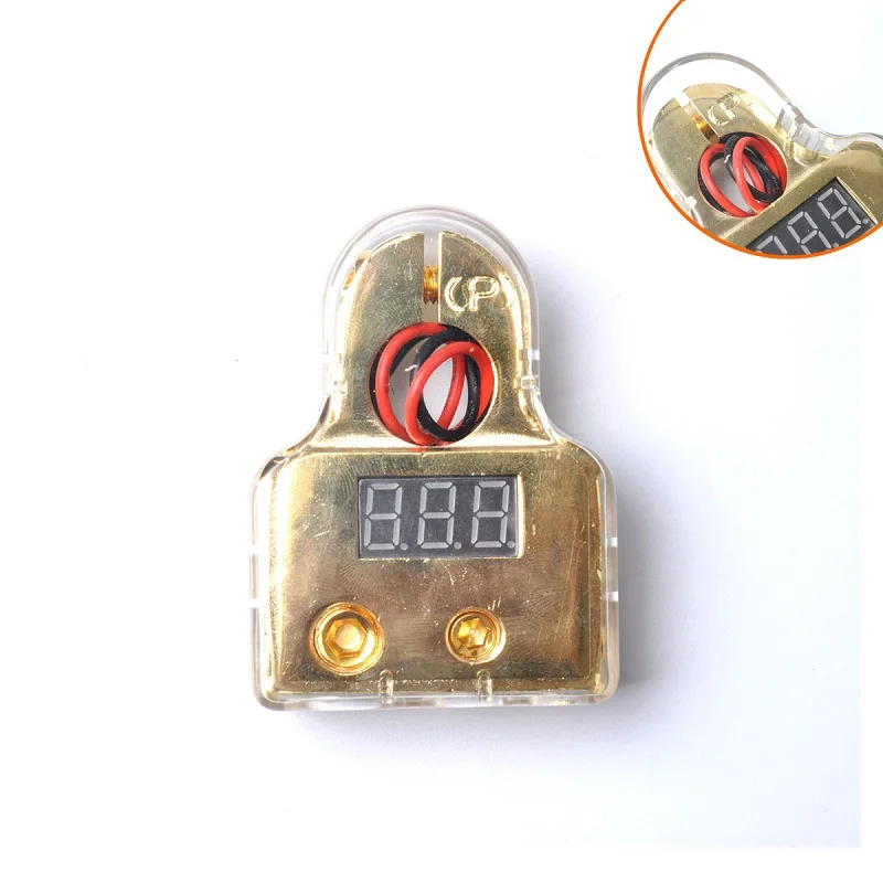 

jump start cable 2Pcs 0/4/8 Awg Car Auto Positive Negative Battery Terminals Platinum Gold VOLTAGE DIGITAL LED DISPLAY FREE