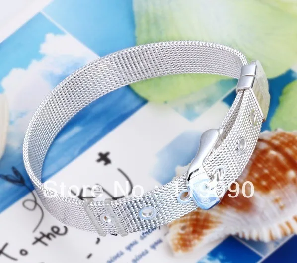 wholesale-Free shipping (6 pieces /lot ) 925 sterling silver jewelryfashion jewely925 couples strap bracelet | Украшения и