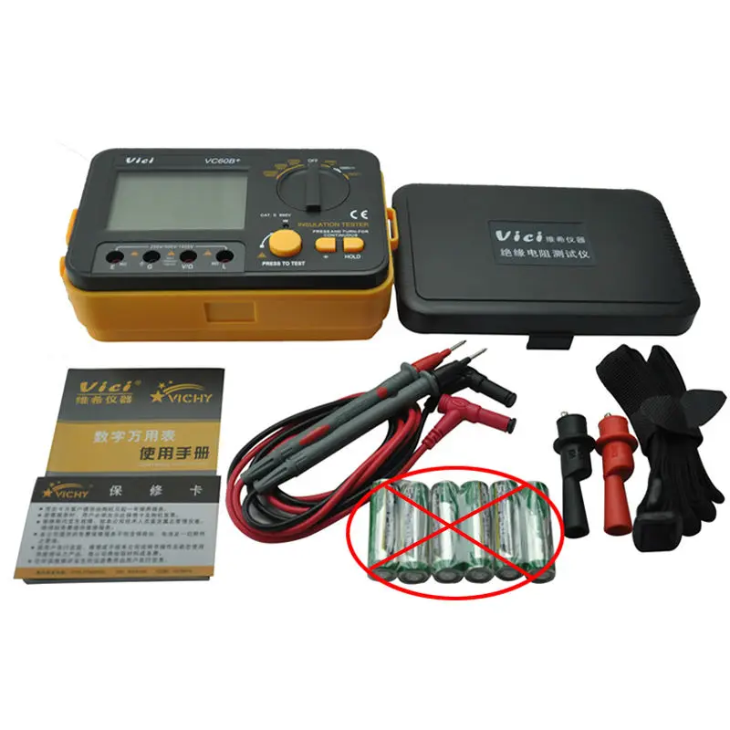 VC60B + цифровой тестер сопротивления изоляции VICI Megger MegOhm измеритель 250 в 500 1000