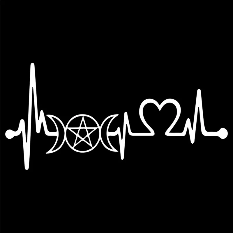 Греческая богиня Pagan Wiccan Heartbeat Стикеры с линией жизни для автомобильного