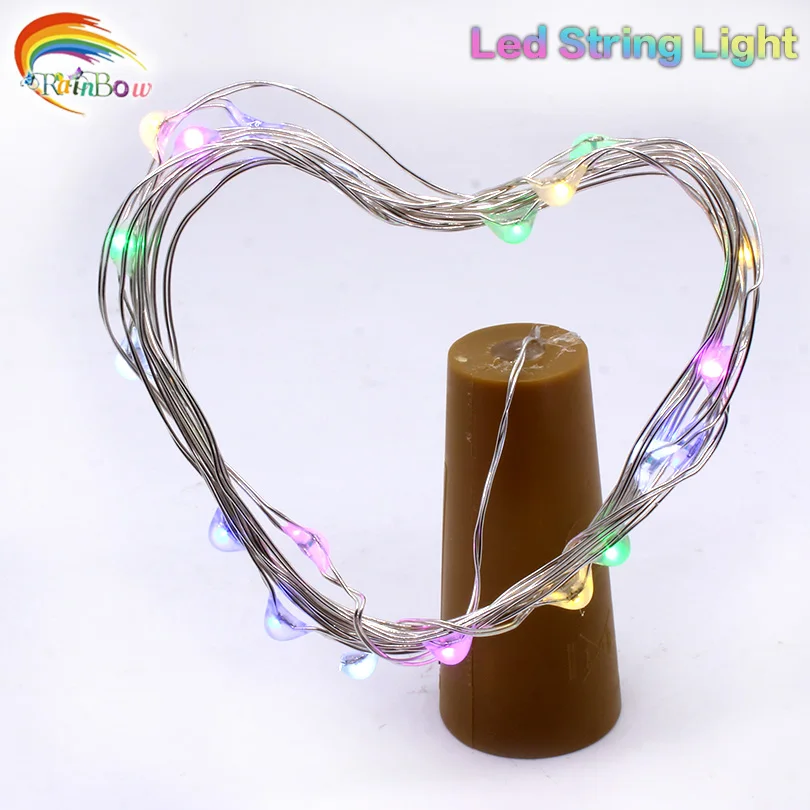 IP65 2 м 20 LED медная проволочная гирлянда с пробкой для бутылки стеклянной Волшебные