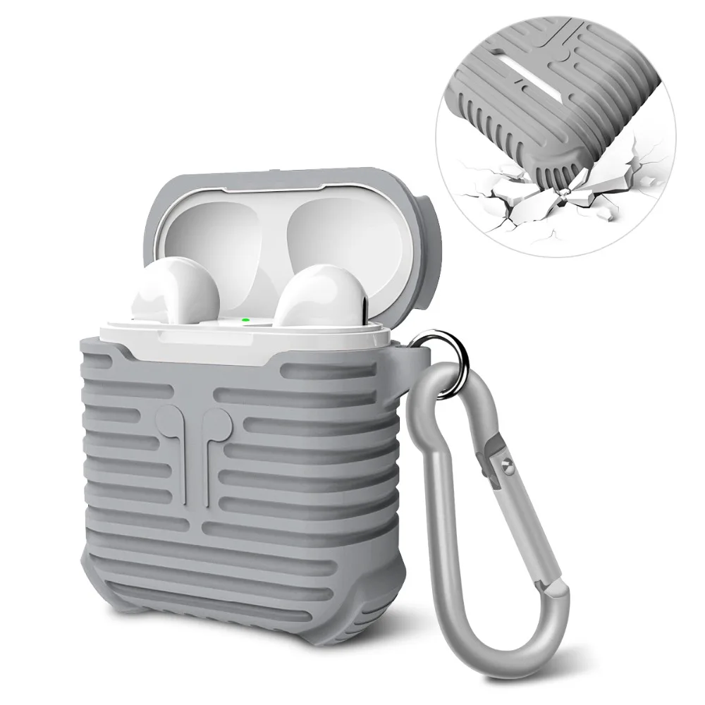 Airpods case 1 AirPods защитный чехол с крючком Bluetooth гарнитура силиконовый материал 2019