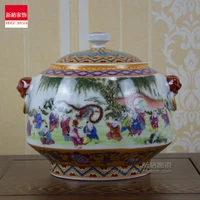 shipping of antique ming and qing enamel pot boy make new ceramic ware home furnishing shelf decoration