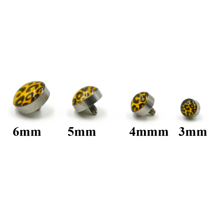 4 шт. хирургическая сталь Leopar Micro Skin Diver кожный пирсинг Топ якорь для вшивания в кожу Сменные Топы Украшения для тела