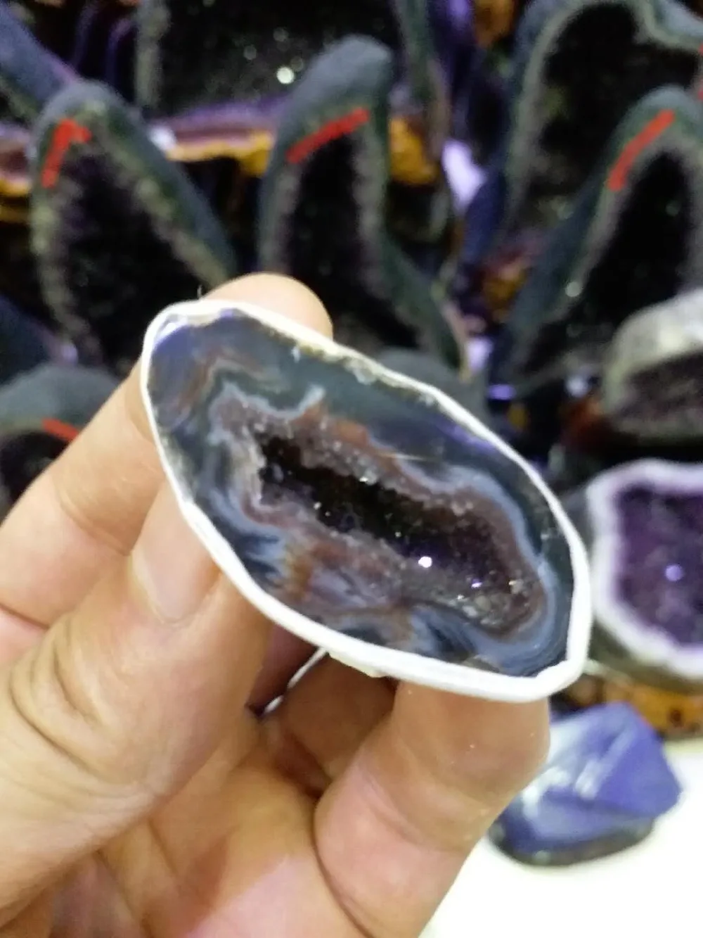45-50 шт./кор. ПРИРОДНЫЙ Замечательный Агат Geode минеральная образцов