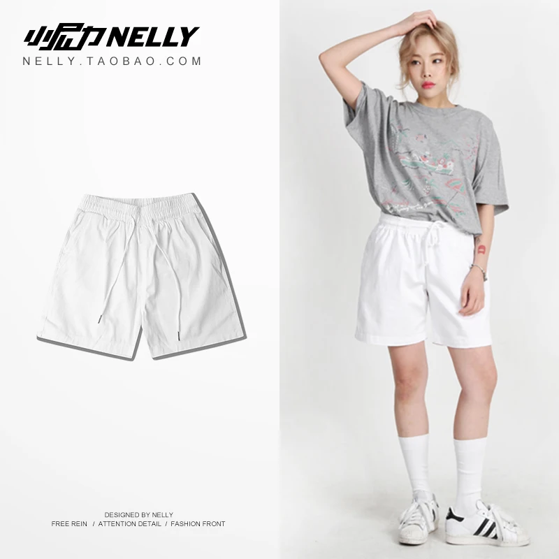 NELLY 2018 летние простые однотонные шорты в британском стиле женские повседневные