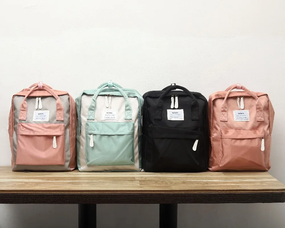 Женский модный однотонный рюкзак для ноутбука студенческий водонепроницаемый