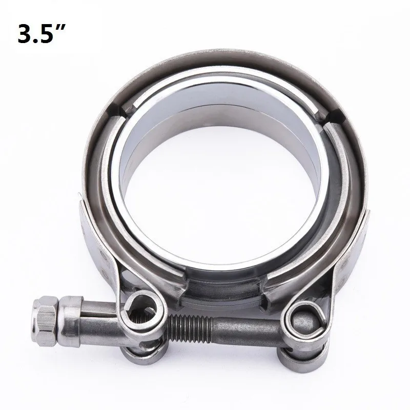 3.5inch Evil energy 2,2" /2,5"/3," /3,5"/5," V-Band зажим комплект Вытяжной V ленточный зажим мужской женский фланец для турбо выхлоп труб - Цвет: 3.5inch