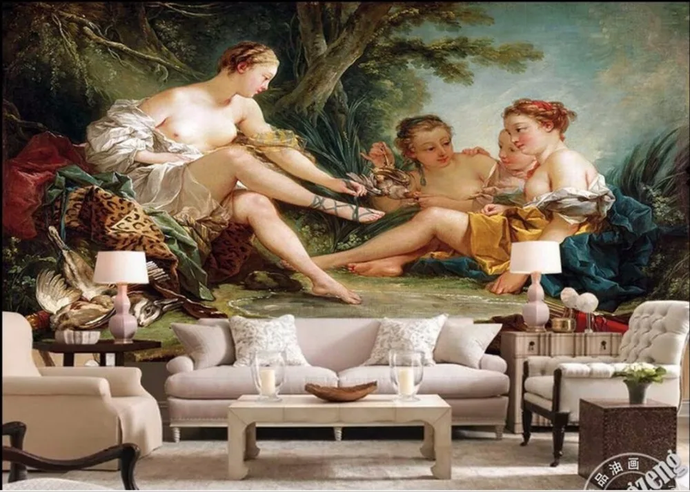 Настенные 3d обои на заказ европейская обнаженная женская картина декор для