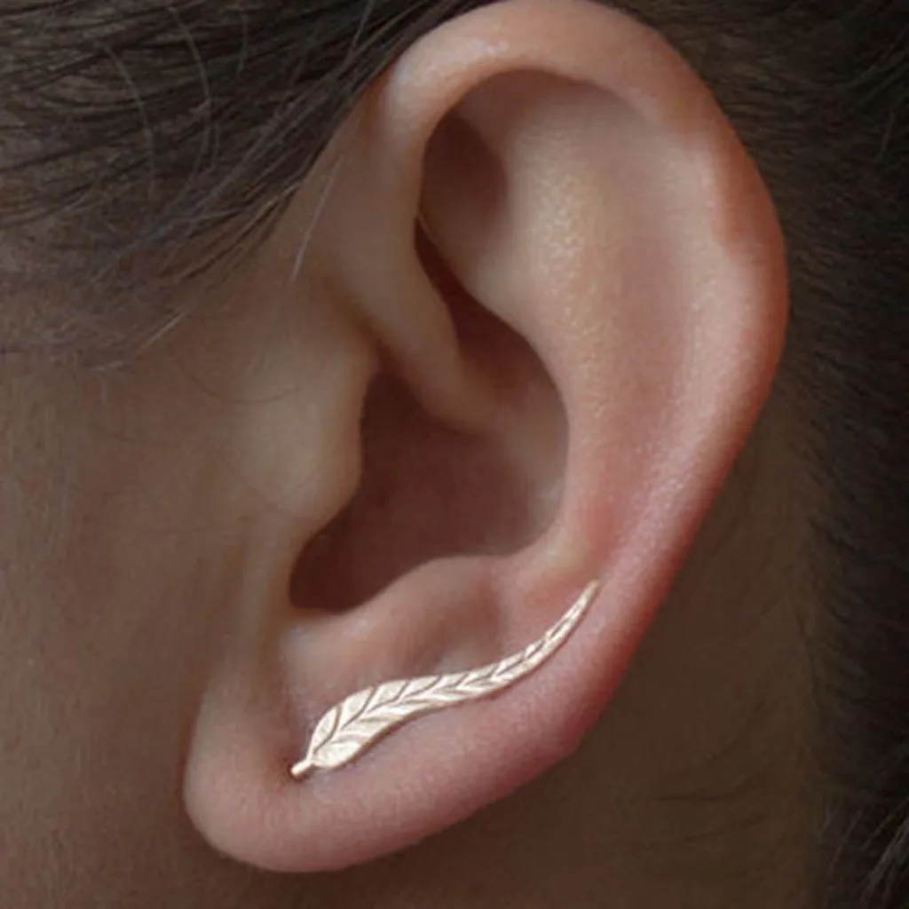 1 пара женские модные серьги с металлическим листом клипсы для ушей подарок на