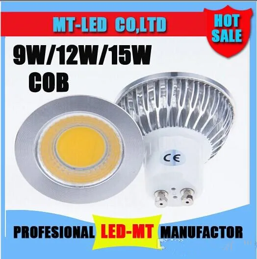 

led light 9W 12W 15W COB MR16 GU10 E27 E14 LED Dimming Sportlight lamp High Power bulb MR16 12V E27 GU10 E14 AC 110V 220V