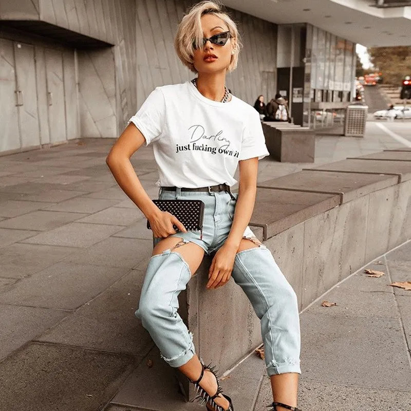 Женские винтажные джинсы-шаровары с высокой талией и металлическими пуговицами