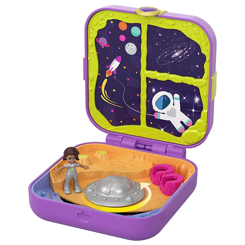 Polly Pocket скрытый мир, мини-сцена, 11 стилей, для девочек, для дома, оригинальные игрушки для детей, маленькая Русалочка, детская игрушка, матрешка