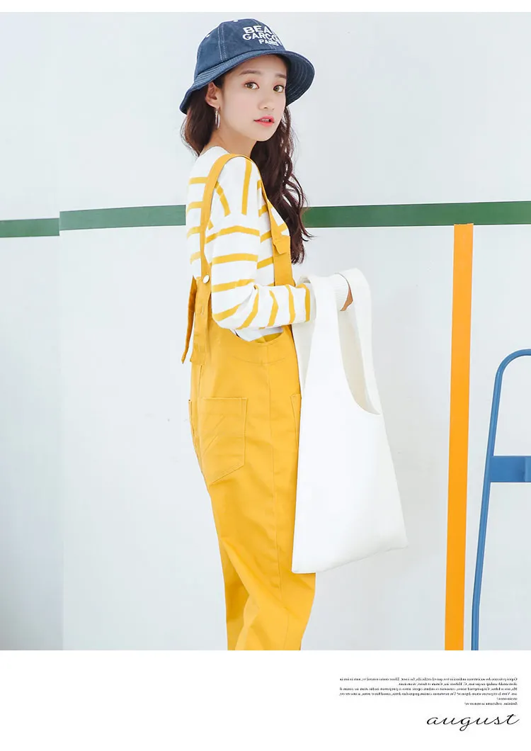 Spring Solid Color Denim Jumpsuits Women Vintage Fashion New Jean Overalls for Women Loose Pocket Long Pants Women Jumpsuit