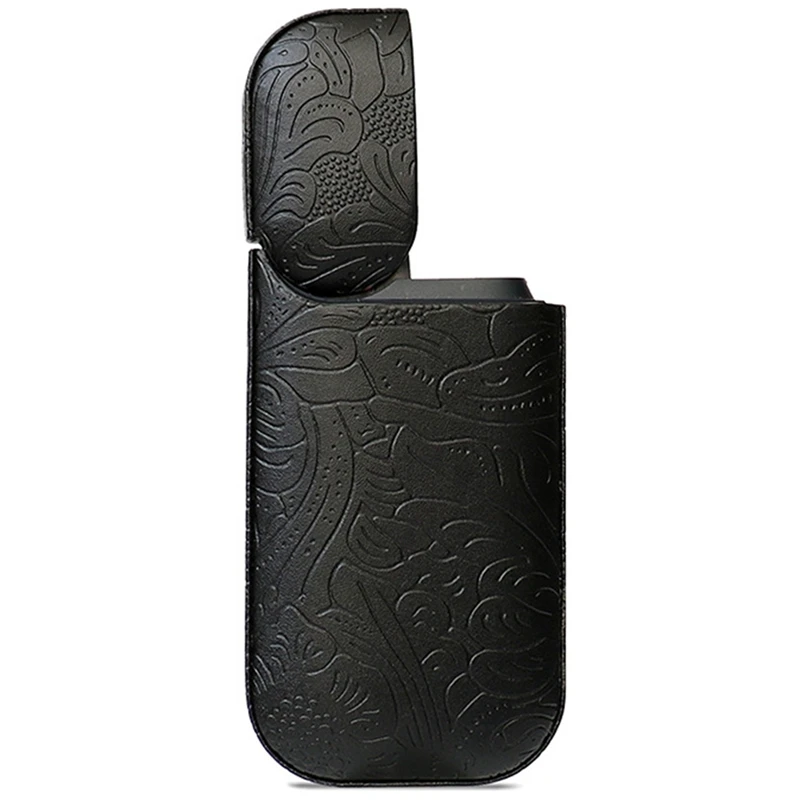 BK hot style Leather Case Electronic Cigarette PU Leather Case for IQOS 2.4 Plus - Цвет: BK