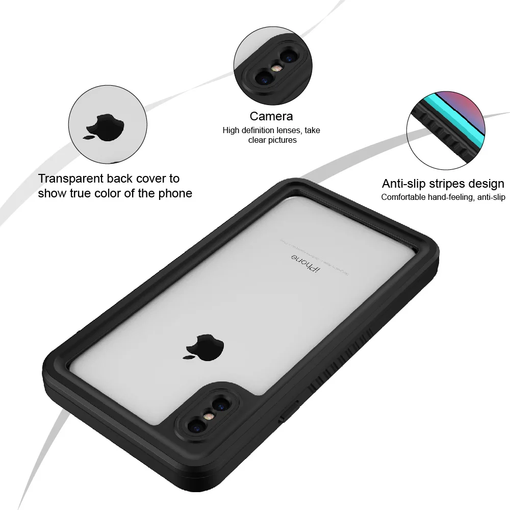 Водонепроницаемый Чехол IP68 для iPhone X ударопрочный грязеотталкивающий защитный