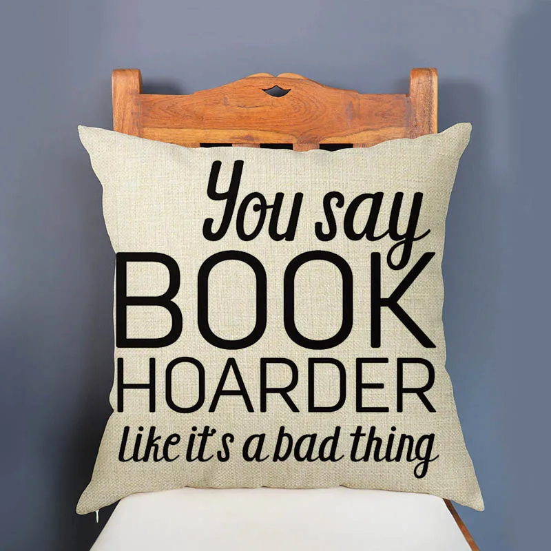 Диванные подушки с буквенным принтом для чтения декоративные дивана из хлопка и