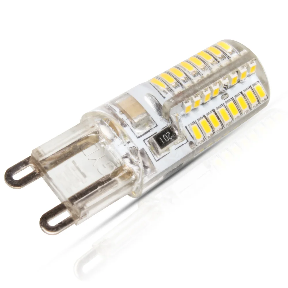 10x 220V 230V G9 6W Silicone COB 64LED Bulb SMD3014 LED Corn Lamp Spotlight for Crystal Warm Cold White | Лампы и освещение