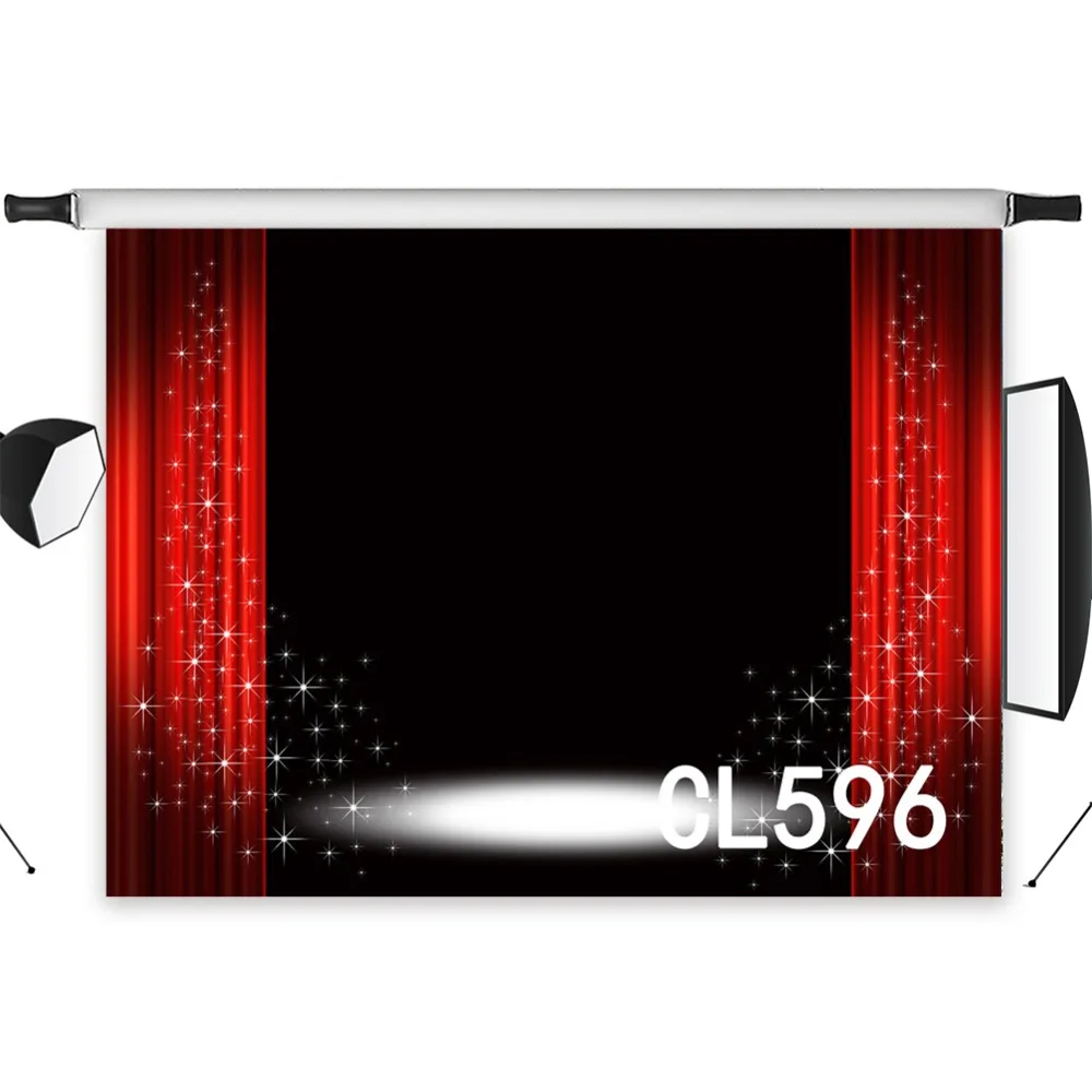 

Washable Red Velvet Theater Stage Curtains No Crease Polyester Backdrop Background Photography Studio Props Photographic Photos