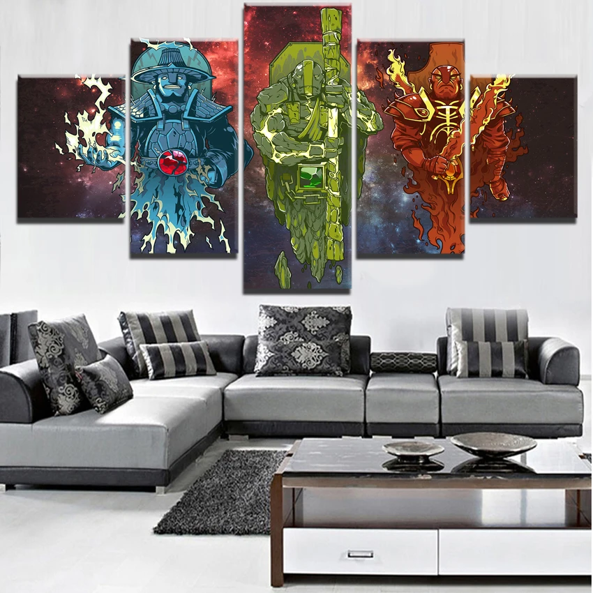 DOTA 2 Game 5 Piece Painting Canvas Wall Art Modern HD Print Decorative Picture Home Living Room Artwork | Дом и сад