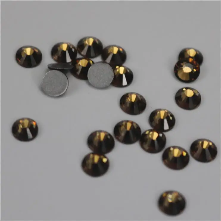 PEACE smoked topaz&amp topaz AB non hotfix SS16 SS20 Non Hot-fix Rhinestones Glass Stones Glue on Nails art Loose | Дом и сад