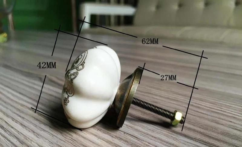 2 шт расписанные вручную тыквы в форме ручки кухонный шкаф тянуть для ящик