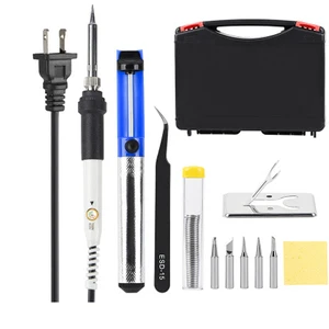 Электрический паяльник с регулируемой температурой, 110 В220 В, 60 Вт, паяльник с 5 наконечниками, демонтажный насос, сварочный инструмент tweezr