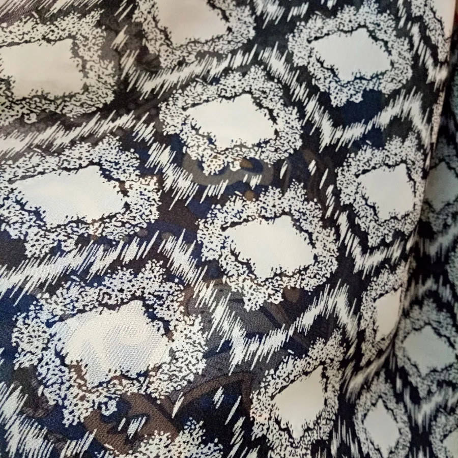 Шифоновое платье ткань в богемном стиле с принтом мягкая дышащая юбка блузка |