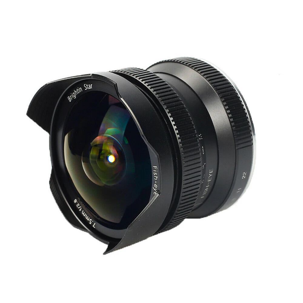 7 5 мм F/2 8 широкоугольный объектив рыбий глаз 180 градусов для Canon EOS M mount Camera s M1 M2 M3 M5