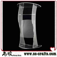 modern design factory sale transparent crystal acrylic lectern plexiglass