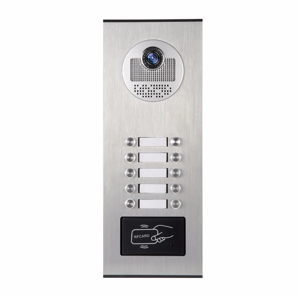YobangSecurity Home Video Door Phone Doorphones 7Inch Color Monitor Intercom System Rfid Doorbell For 10 Apartments | Безопасность и