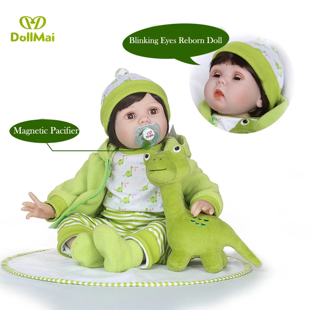 Новинка мягкие силиконовые мерцающие глаза 55 см куклы-младенцы реалистичные