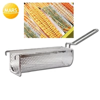30cm long french fries basket frying strainer stainless steel potato chips fryer kitchen cooking chef basket colander tool