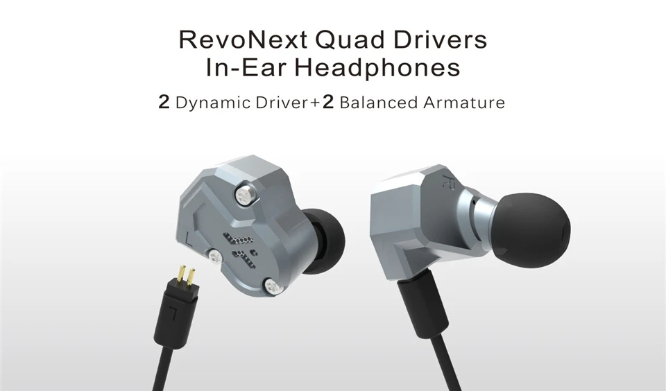 RevoNext QT3 2DD+ 2BA Hi-Fi стерео наушники-вкладыши высокого Разрешение наушники 2 Pin кабель гибридная гарнитура уравновешенным якорем наушники