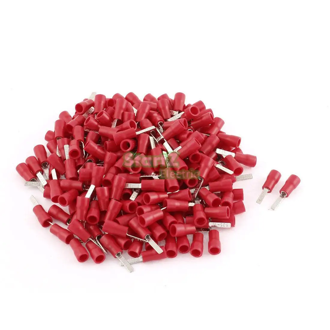 100 шт красный DBV1.25-10 холодного прессования изолированные клеммные разъемы 22-16AWG -