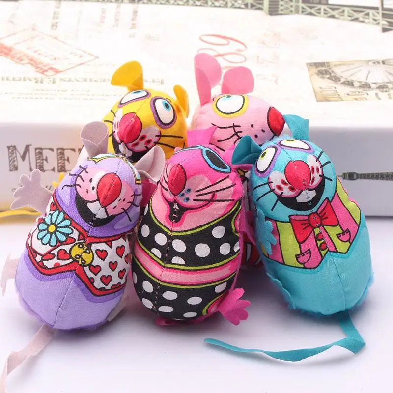 Продукт для домашних животных жирная кошка игрушка жирный холст красочная мышь с