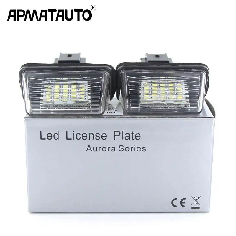 Apmatauto 2 шт. светодиодный 18SMD номерной знак света лампы для Citroen C3 C4 C5 Berlingo Saxo Xsara