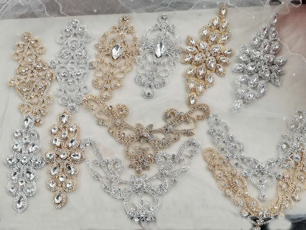 Новое поступление 1 шт. стразы аппликации для свадебного платья пояса DIY