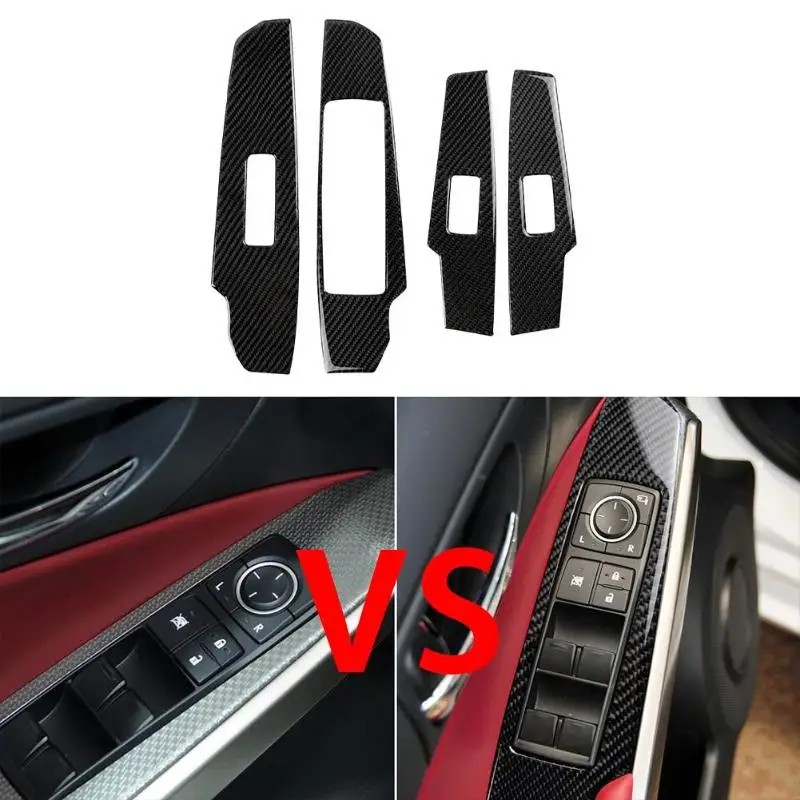 4pcs/set Carbon Fiber Car Door Window Switch Panel Cover Trim Sticker for LEXUS IS250/300/350/200T 2014-2018 LHD Interior | Автомобили и