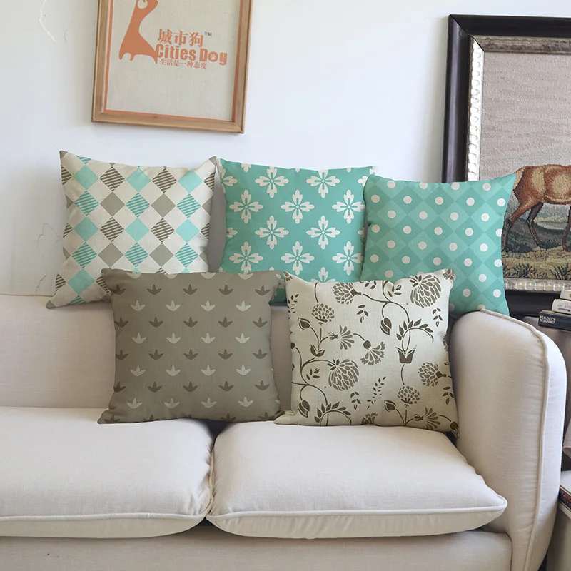 Темно-кофейный коричневый классический ретро геометрический узор диван