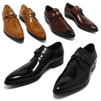 large size eur45 black yellow brown tan business shoes boys prom shoes genuine leather dress shoes mens wedding shoes