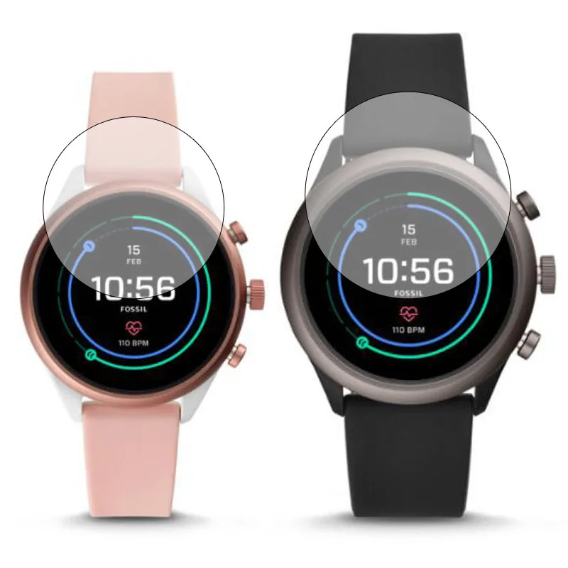 

Tempered Glass Clear Protective Film Protection For Fossil Sport Watch 41mm 43mm Case Smartwatch Display Screen Protector Cover