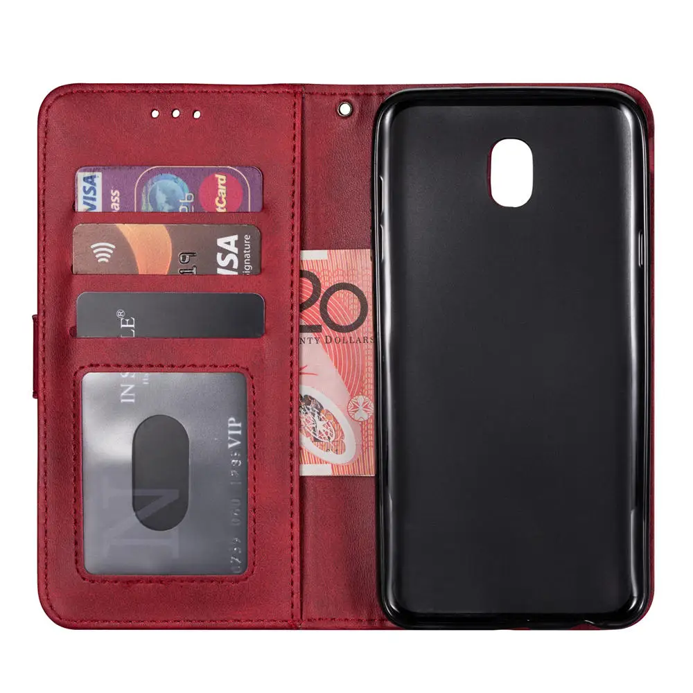 Чехол для пары J337 J737 чехол кошелек телефона Samsung J3 J7 2018 кожаный на молнии мужчин и