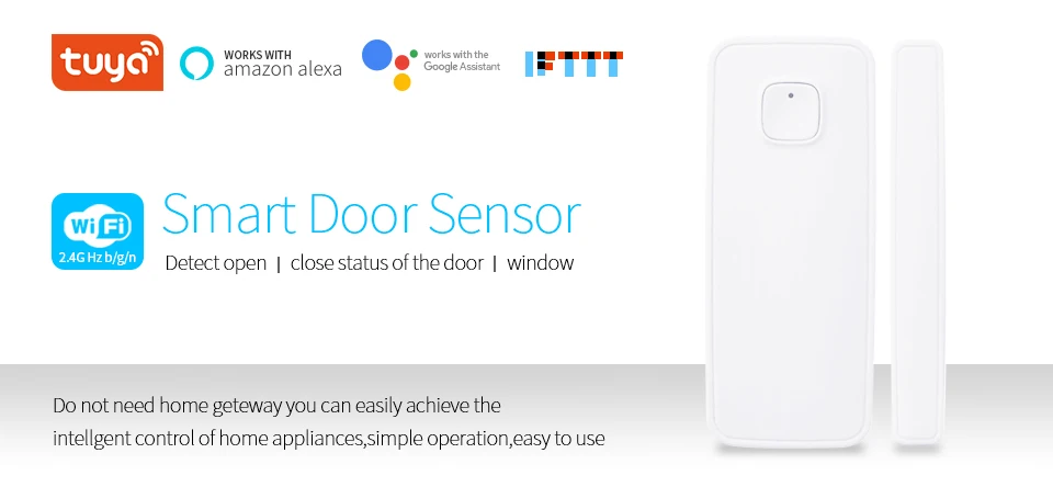 Tuya Smart Life Wifi умный датчик двери, окна, детектор, умный дом, безопасность, работает с Alexa Google Home Assistant