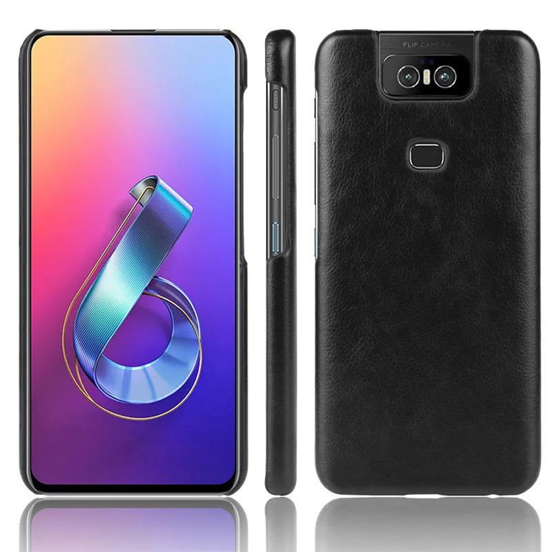 Для Asus Zenfone 6 ZS630KL из искусственной кожи кожа с рисунком Litchi Твердый чехол для Asus Zenfone 6z ZS630KL ZS 630KL чехол для телефона